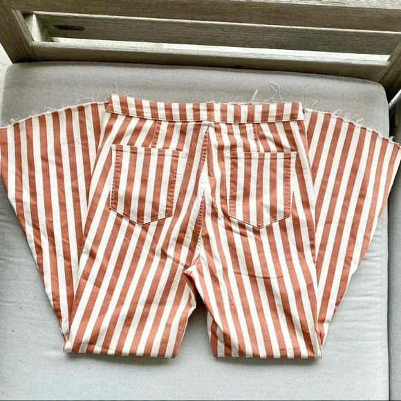 NWT Free People Just Float On Pants Jeans Flare Bell Bottoms Rust Stripe 30 - Picture 6 of 12